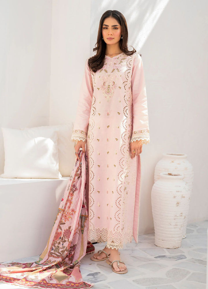 Shezlin by Aabyaan Embroidered Chikankari Suits Unstitched 3 Piece ABY24S AR-07 Elaf - Summer Collection