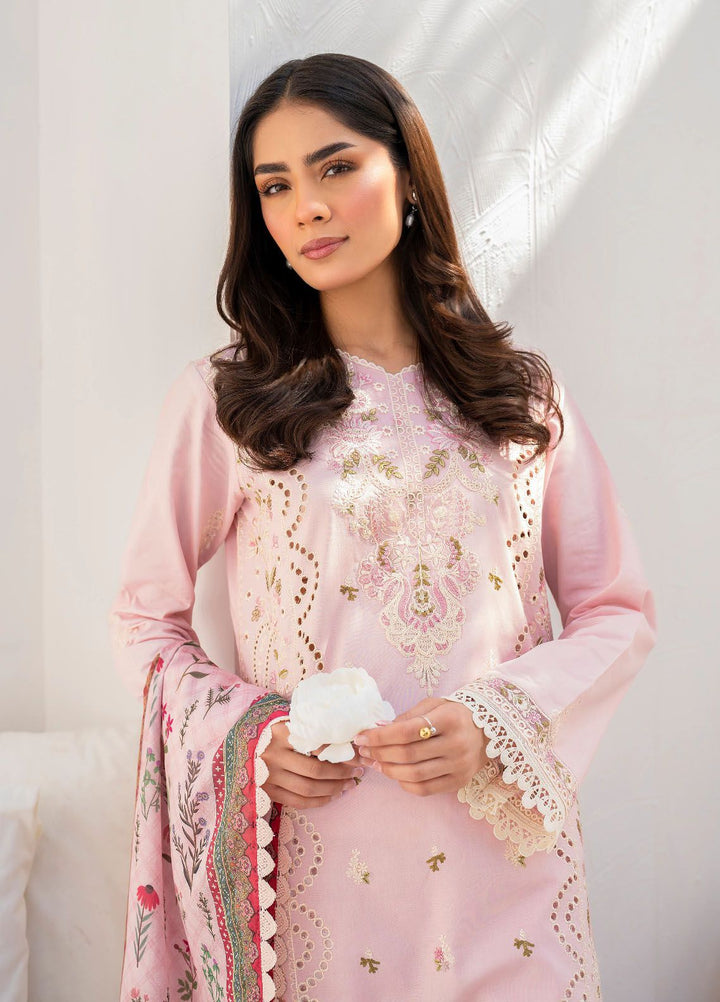 Shezlin by Aabyaan Embroidered Chikankari Suits Unstitched 3 Piece ABY24S AR-07 Elaf - Summer Collection