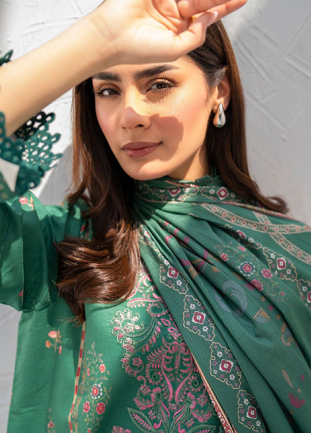 Shezlin by Aabyaan Embroidered Chikankari Suits Unstitched 3 Piece ABY24S AR-08 Eshaal - Summer Collection