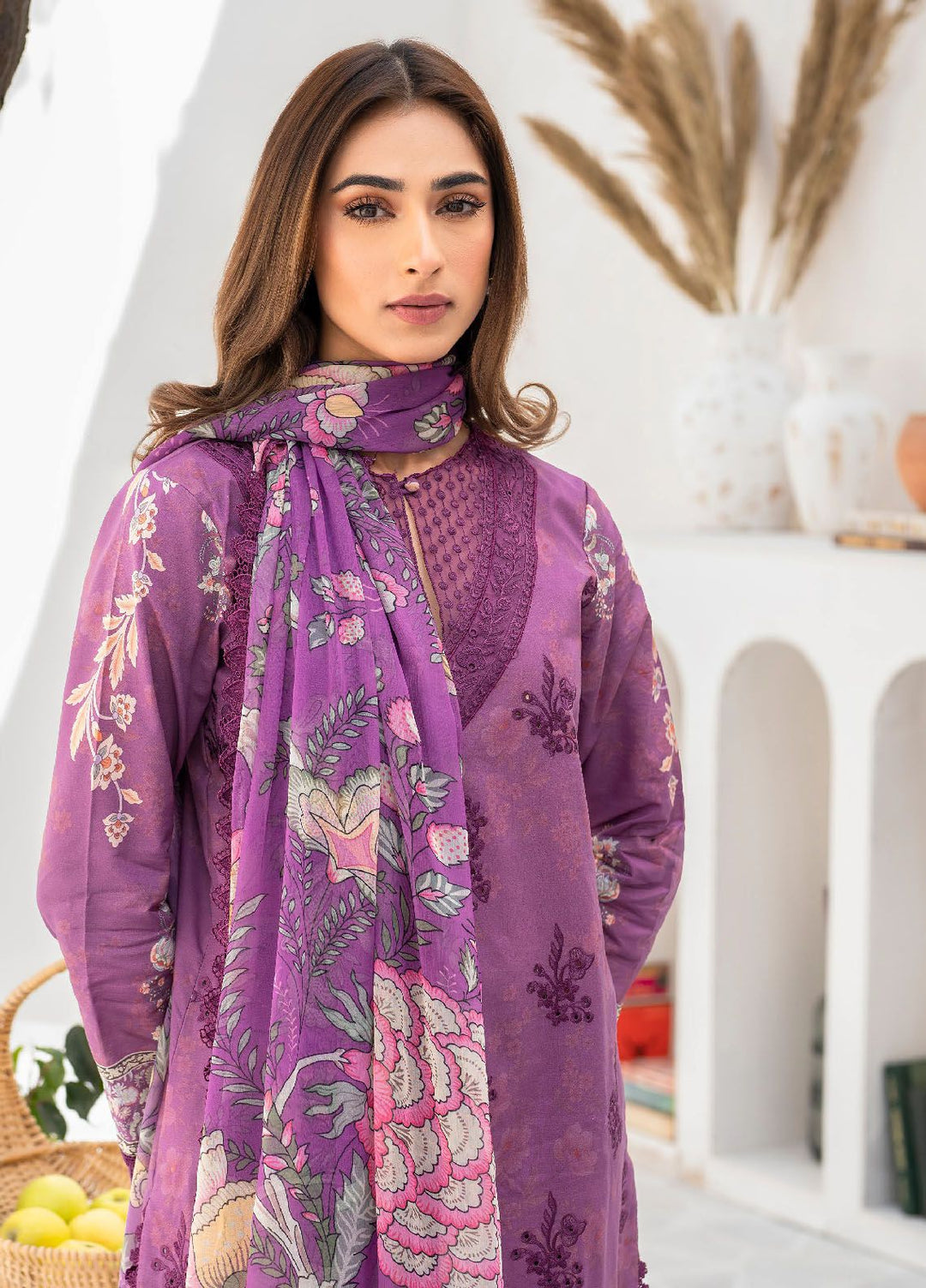 Shezlin by Aabyaan Embroidered Chikankari Suits Unstitched 3 Piece ABY24S AR-09 Azka - Summer Collection