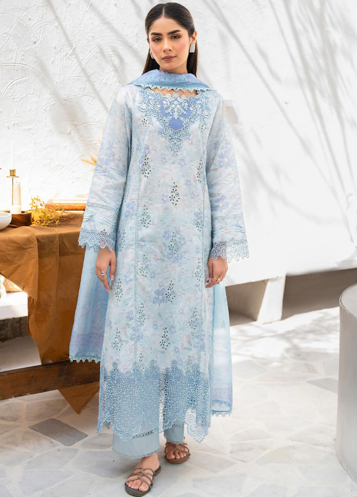 Shezlin by Aabyaan Embroidered Chikankari Suits Unstitched 3 Piece ABY24S AR-10 Mushk - Summer Collection