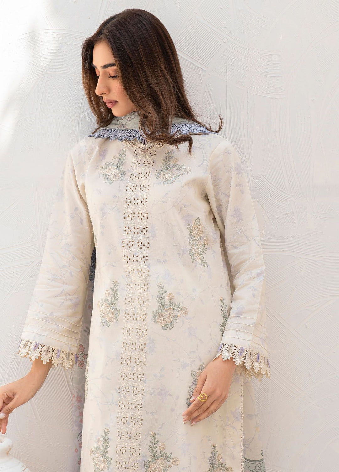 Shezlin by Aabyaan Embroidered Chikankari Suits Unstitched 3 Piece ABY24S AR-11 Zyna - Summer Collection