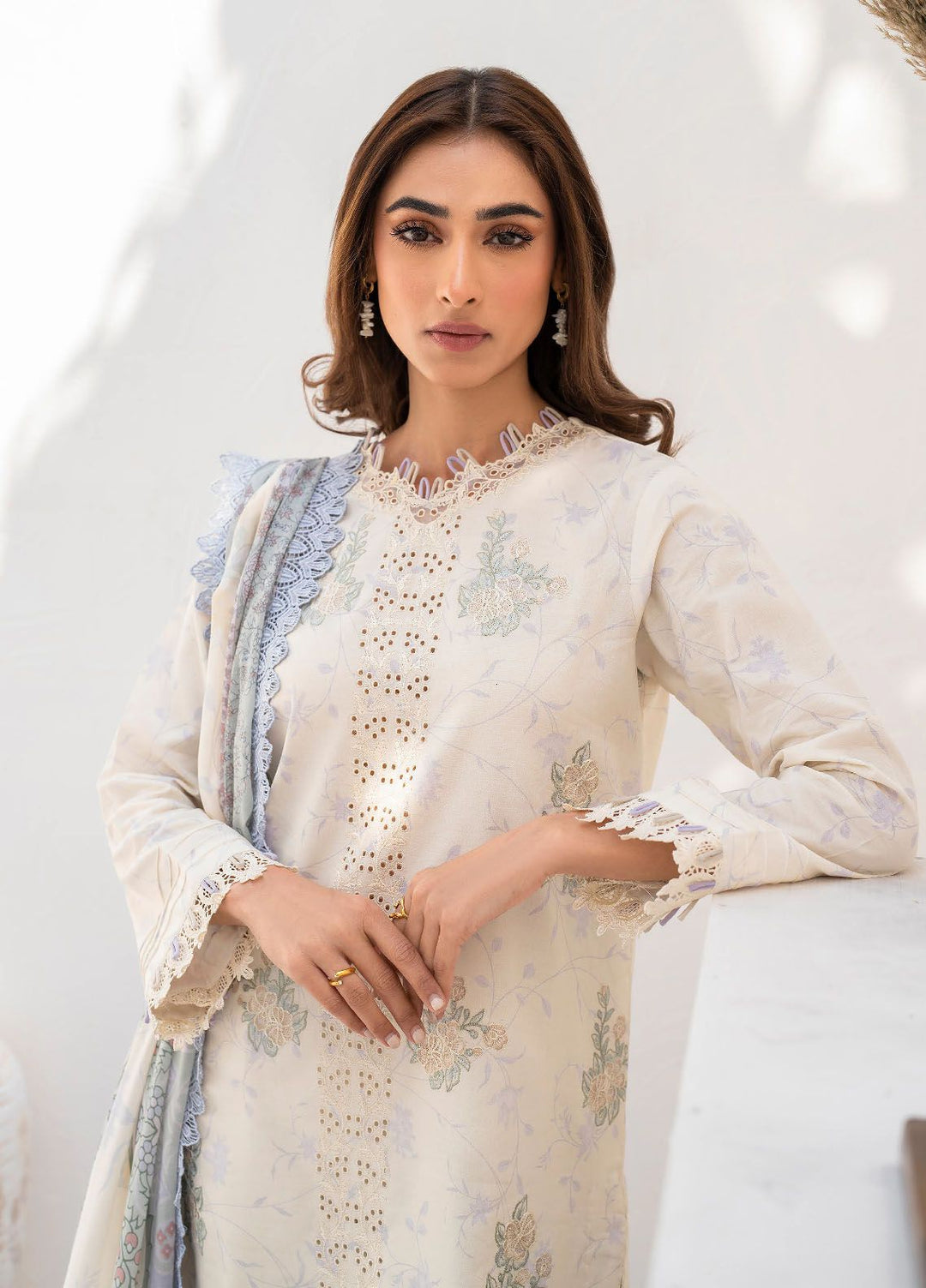 Shezlin by Aabyaan Embroidered Chikankari Suits Unstitched 3 Piece ABY24S AR-11 Zyna - Summer Collection