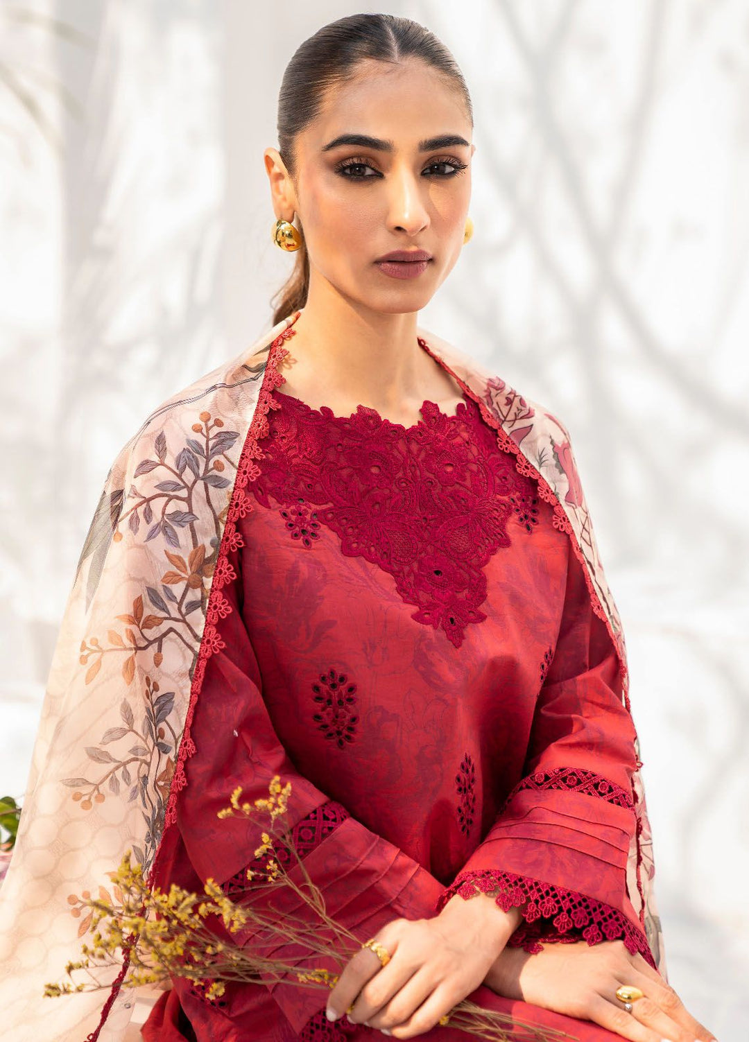 Shezlin by Aabyaan Embroidered Chikankari Suits Unstitched 3 Piece ABY24S AR-13 Jiya - Summer Collection