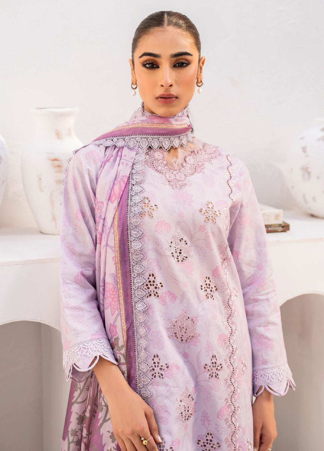 Shezlin by Aabyaan Embroidered Chikankari Suits Unstitched 3 Piece ABY24S AR-14 Zehrish - Summer Collection