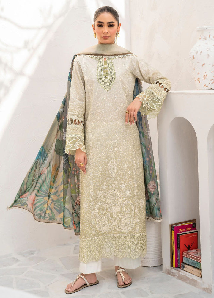 Shezlin by Aabyaan Embroidered Chikankari Suits Unstitched 3 Piece ABY24S AR-15 Roha - Summer Collection
