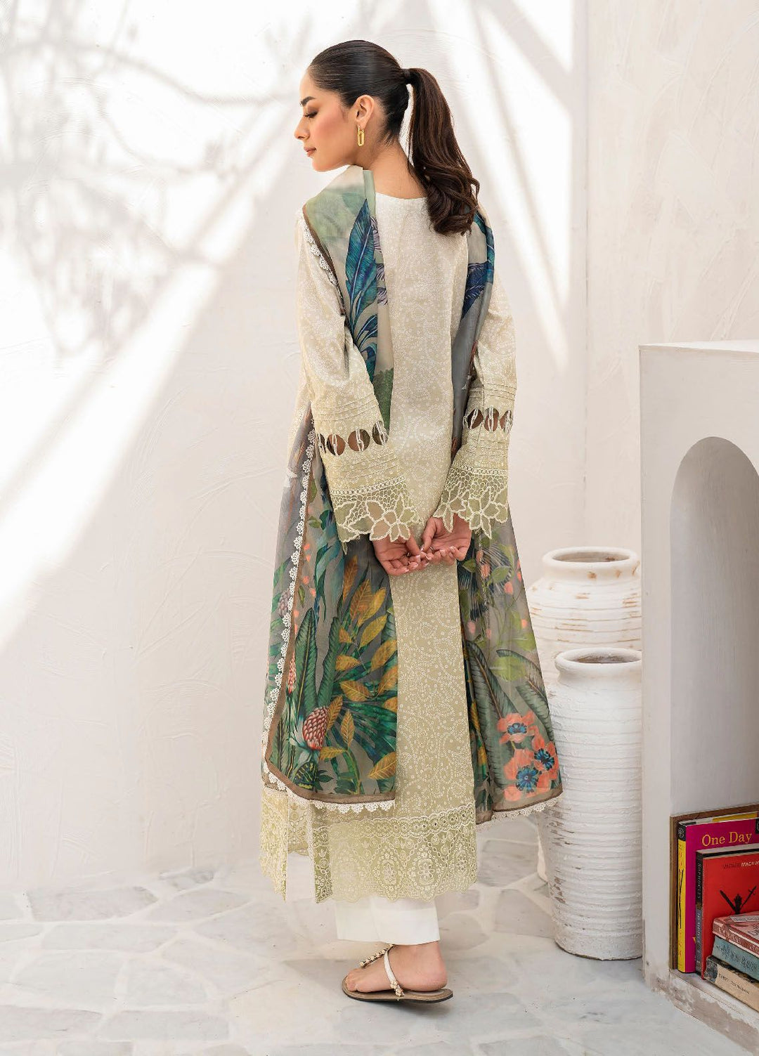 Shezlin by Aabyaan Embroidered Chikankari Suits Unstitched 3 Piece ABY24S AR-15 Roha - Summer Collection