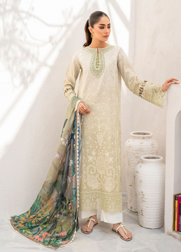 Shezlin by Aabyaan Embroidered Chikankari Suits Unstitched 3 Piece ABY24S AR-15 Roha - Summer Collection