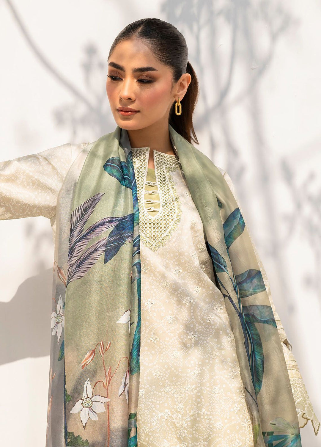 Shezlin by Aabyaan Embroidered Chikankari Suits Unstitched 3 Piece ABY24S AR-15 Roha - Summer Collection
