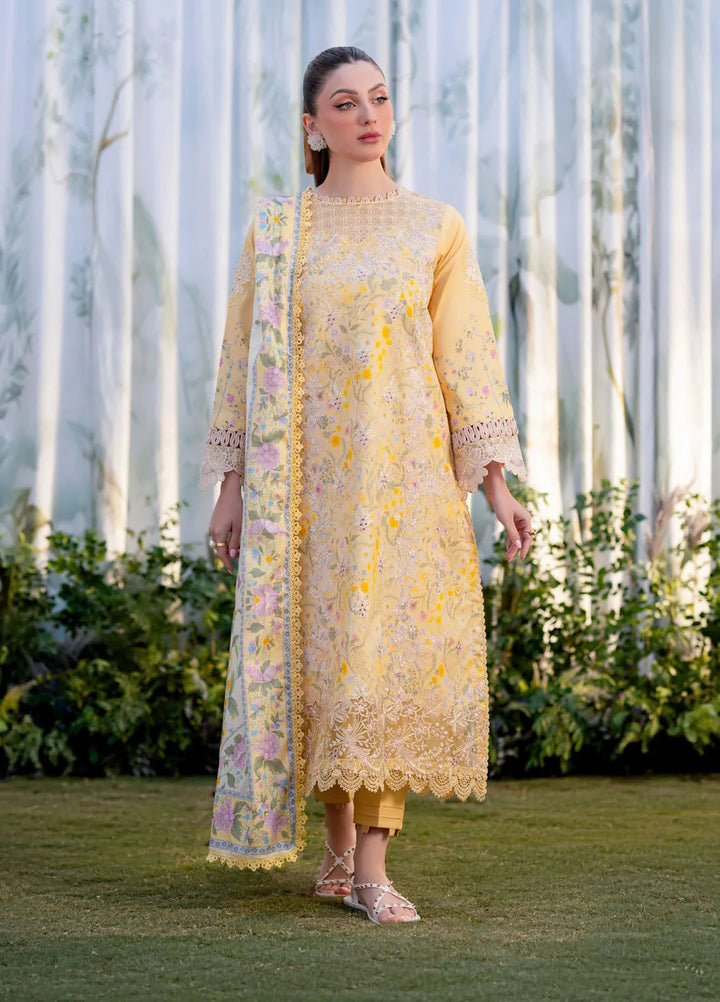 Shezlin by Aabyaan Embroidered Lawn Suits Unstitched 3 Piece ABY25SCR AR-02 Nisa - Ramadan Collection