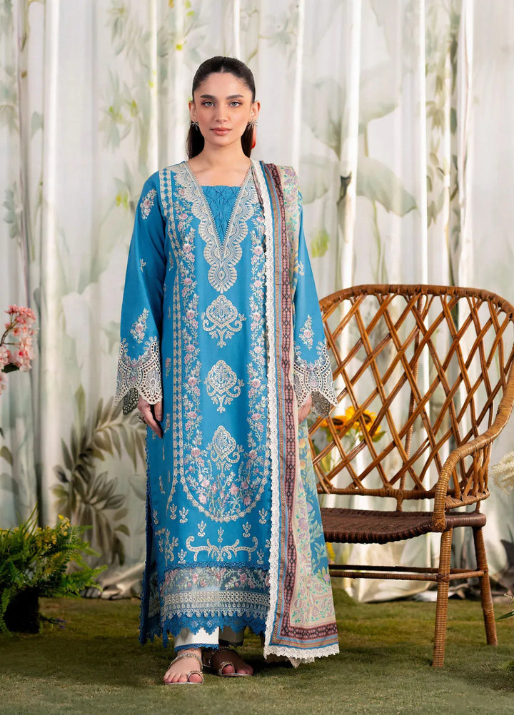 Shezlin by Aabyaan Embroidered Lawn Suits Unstitched 3 Piece ABY25SCR AR-03 Alara - Ramadan Collection