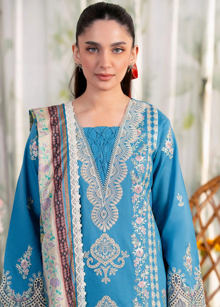 Shezlin by Aabyaan Embroidered Lawn Suits Unstitched 3 Piece ABY25SCR AR-03 Alara - Ramadan Collection