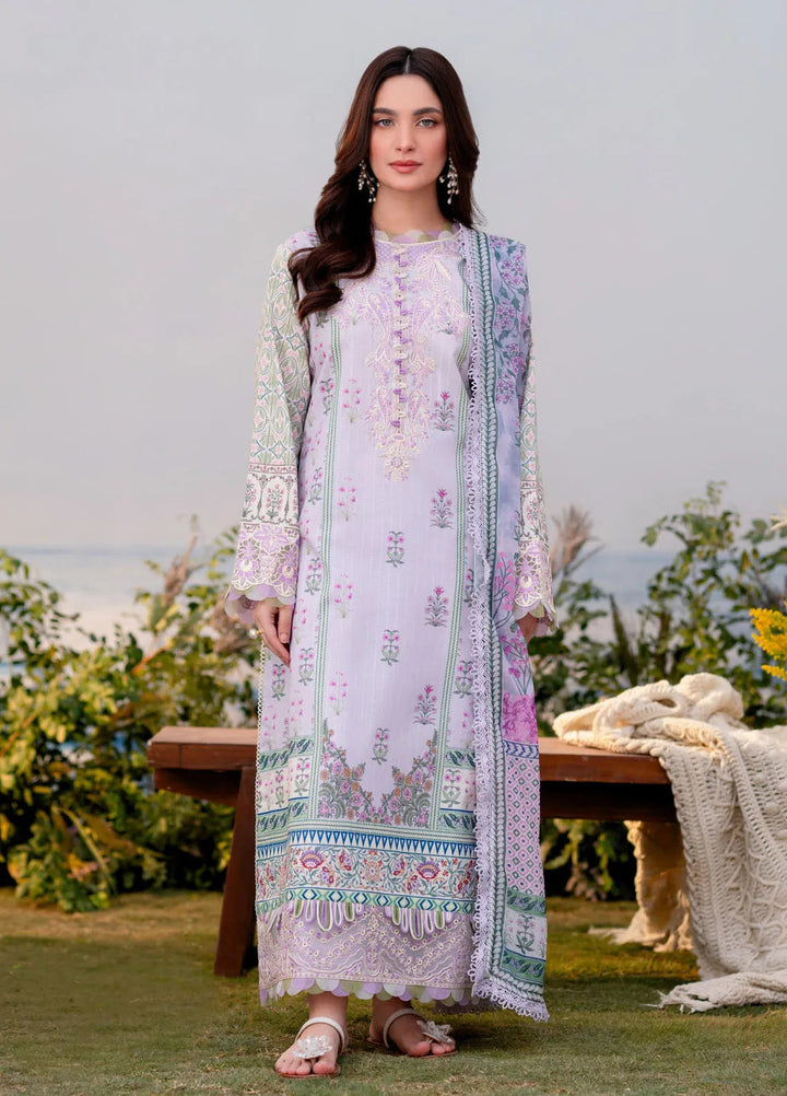 Shezlin by Aabyaan Embroidered Lawn Suits Unstitched 3 Piece ABY25SCR AR-05 Zeren - Ramadan Collection