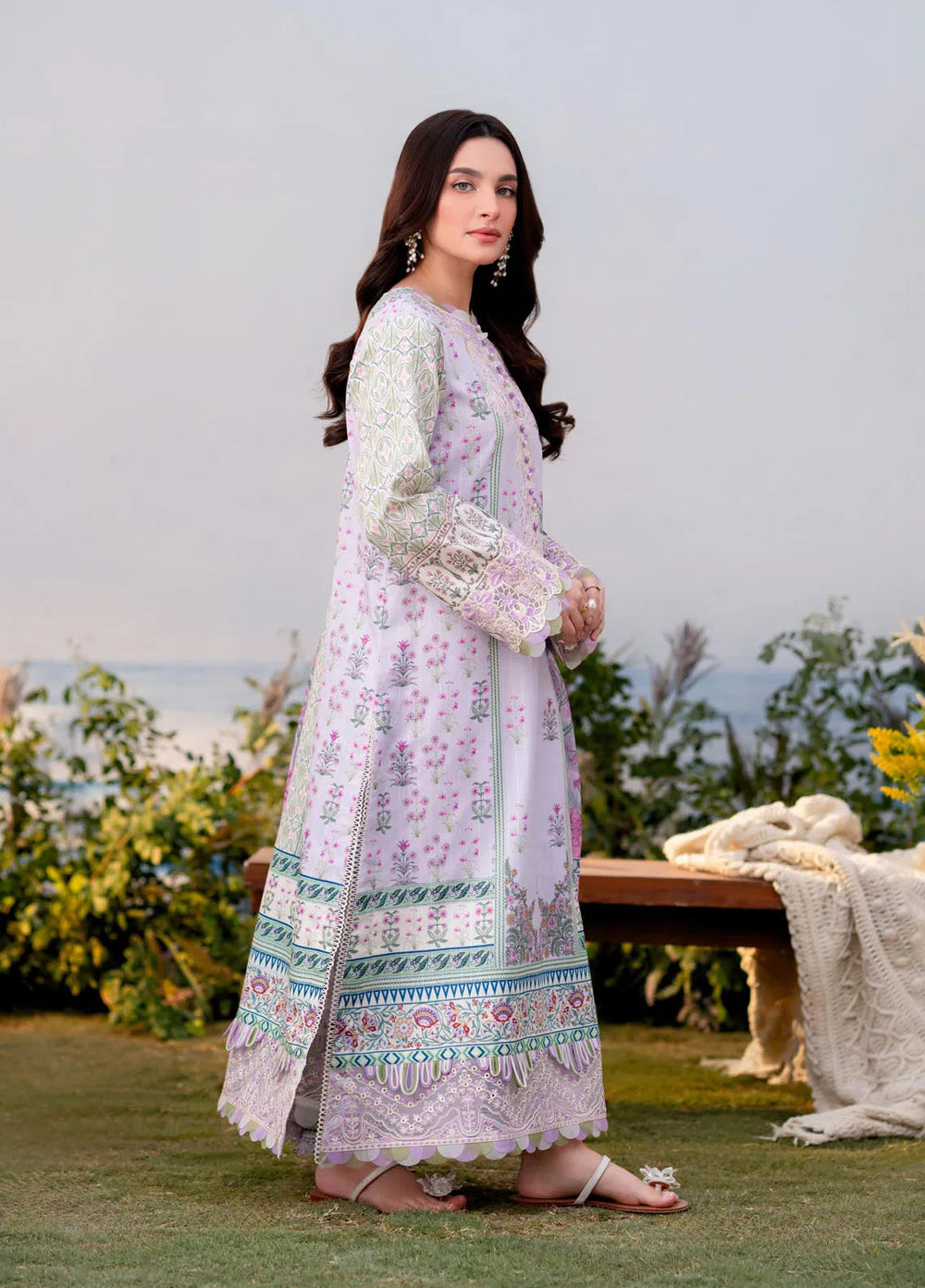 Shezlin by Aabyaan Embroidered Lawn Suits Unstitched 3 Piece ABY25SCR AR-05 Zeren - Ramadan Collection