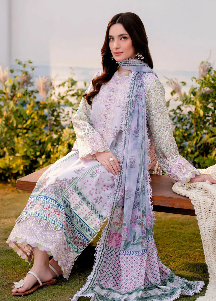 Shezlin by Aabyaan Embroidered Lawn Suits Unstitched 3 Piece ABY25SCR AR-05 Zeren - Ramadan Collection
