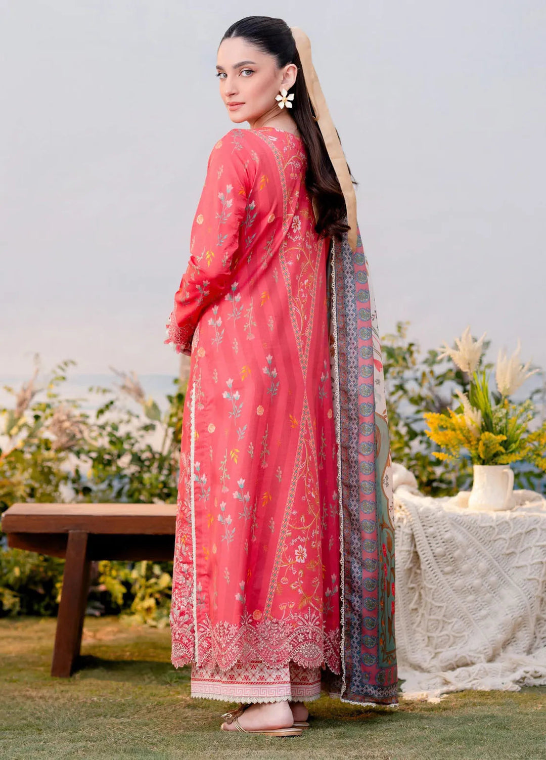 Shezlin by Aabyaan Embroidered Lawn Suits Unstitched 3 Piece ABY25SCR AR-07 Miran - Ramadan Collection