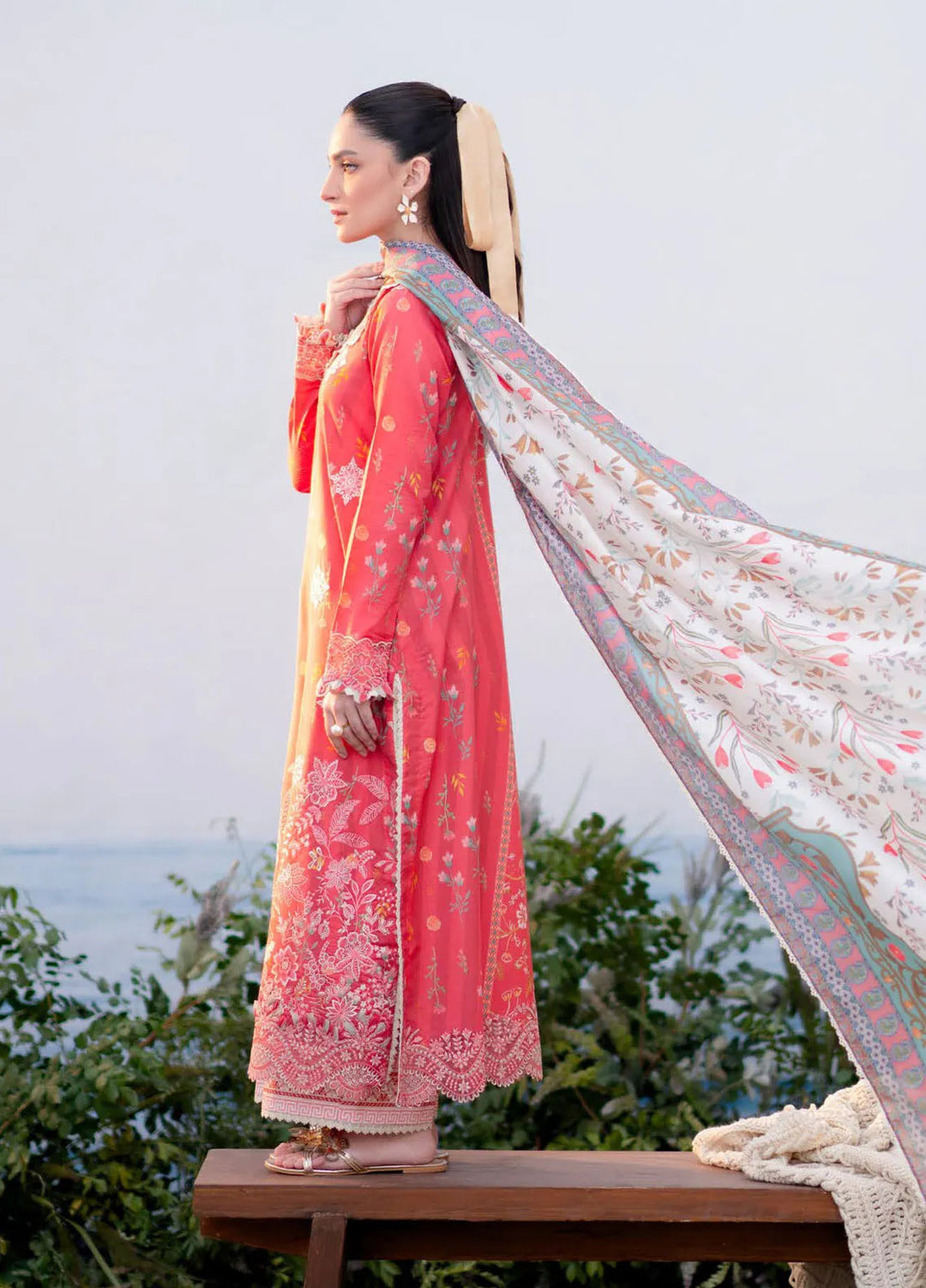Shezlin by Aabyaan Embroidered Lawn Suits Unstitched 3 Piece ABY25SCR AR-07 Miran - Ramadan Collection
