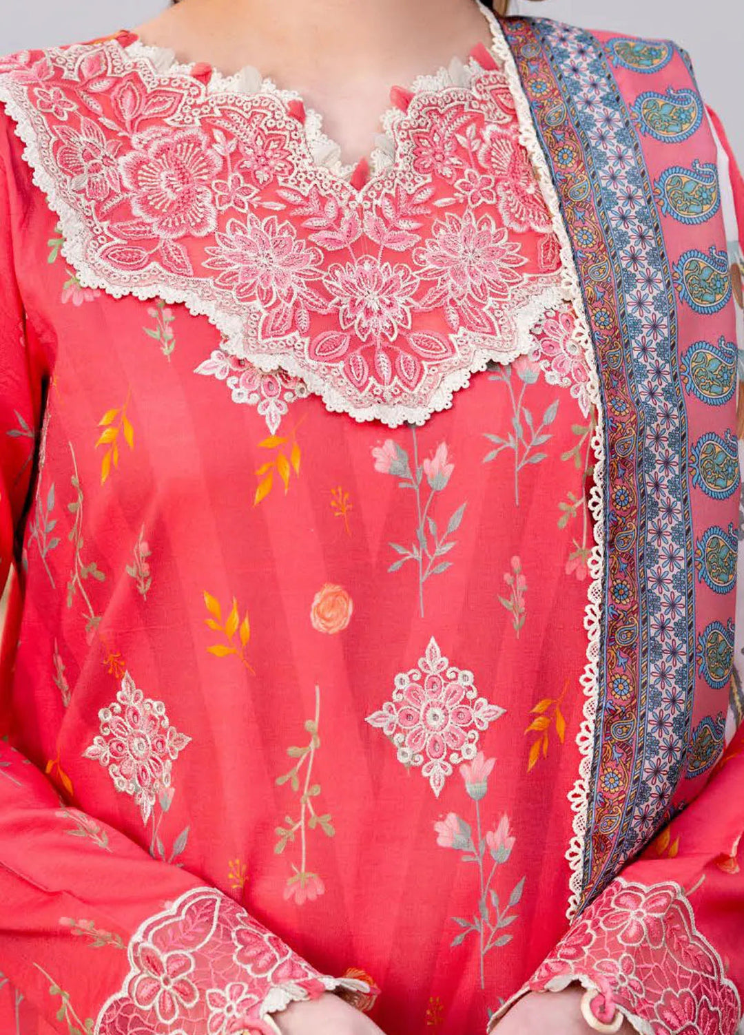 Shezlin by Aabyaan Embroidered Lawn Suits Unstitched 3 Piece ABY25SCR AR-07 Miran - Ramadan Collection