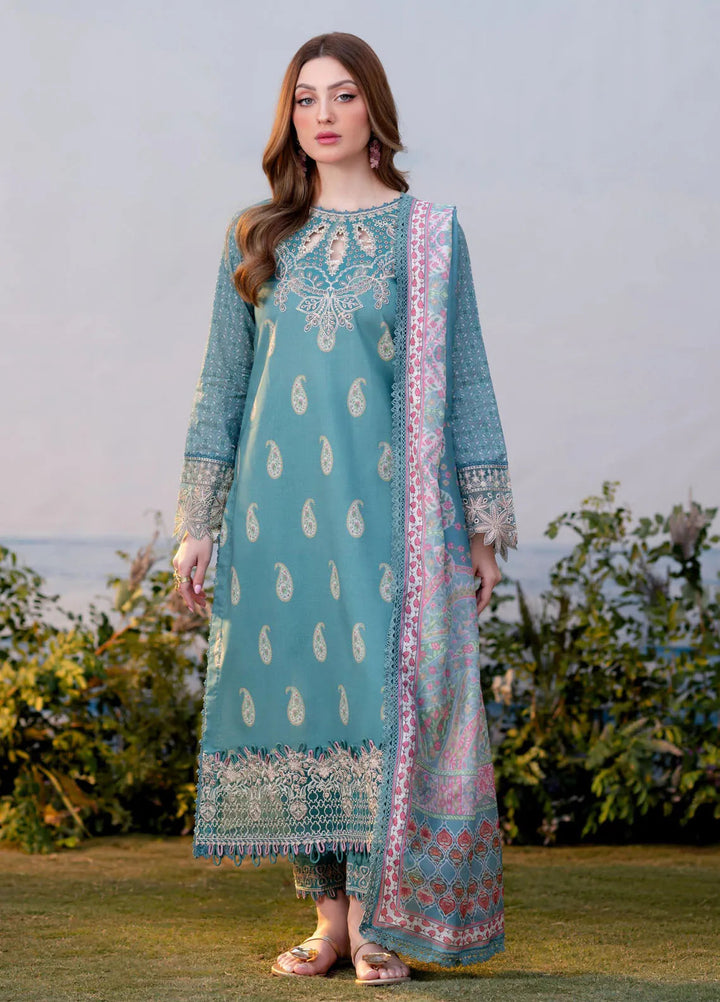 Shezlin by Aabyaan Embroidered Lawn Suits Unstitched 3 Piece ABY25SCR AR-08 Sibel - Ramadan Collection