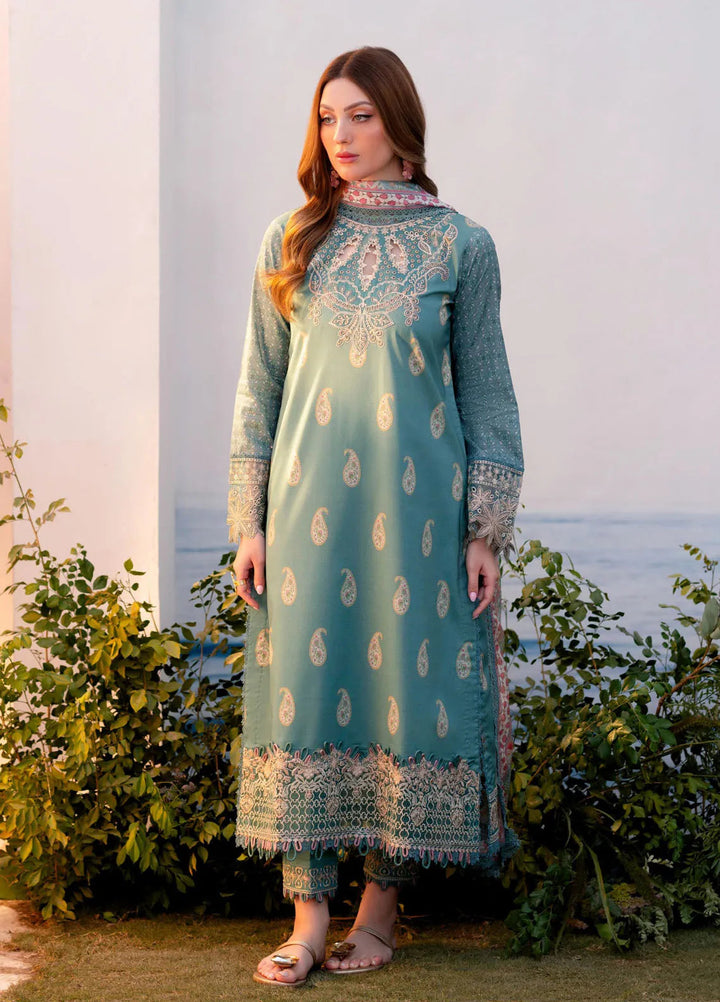 Shezlin by Aabyaan Embroidered Lawn Suits Unstitched 3 Piece ABY25SCR AR-08 Sibel - Ramadan Collection