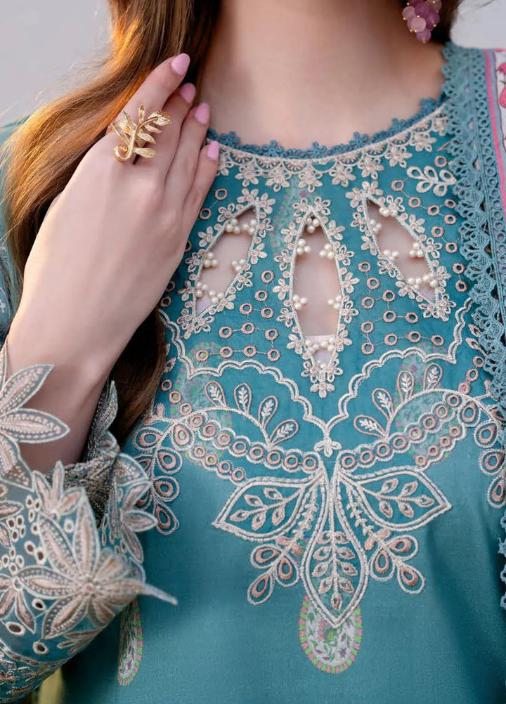 Shezlin by Aabyaan Embroidered Lawn Suits Unstitched 3 Piece ABY25SCR AR-08 Sibel - Ramadan Collection