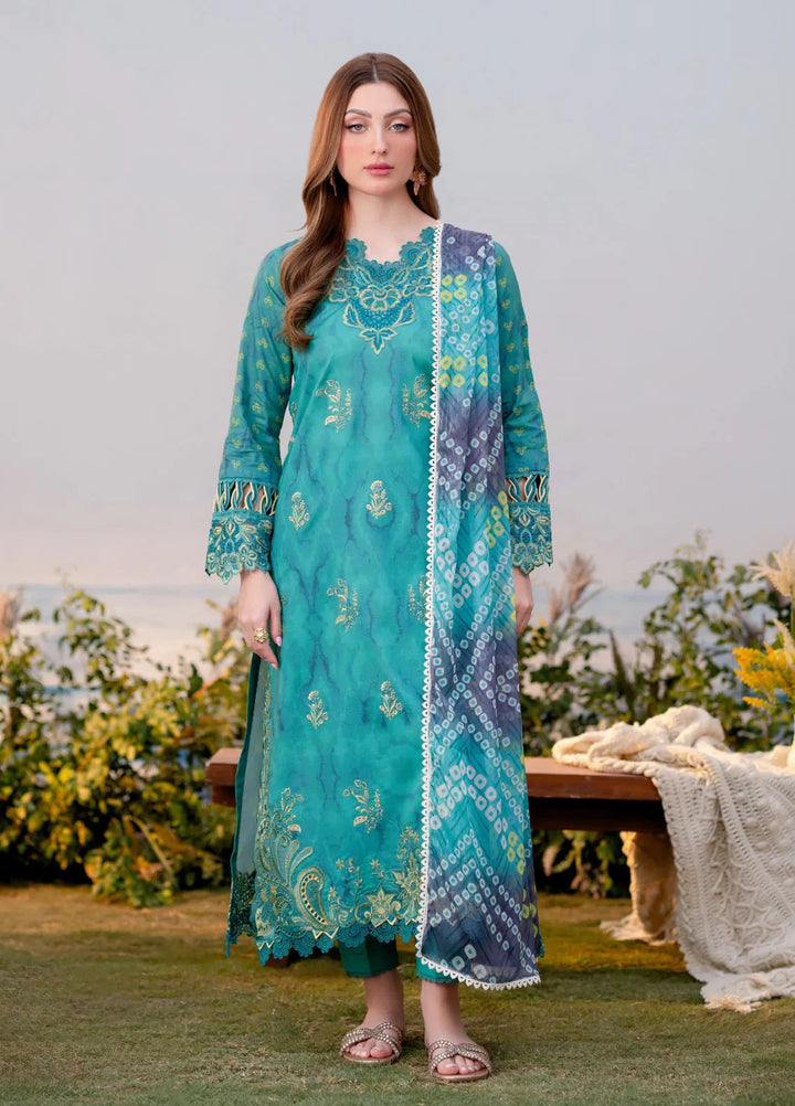 Shezlin by Aabyaan Embroidered Lawn Suits Unstitched 3 Piece ABY25SCR AR-11 Eslem - Ramadan Collection