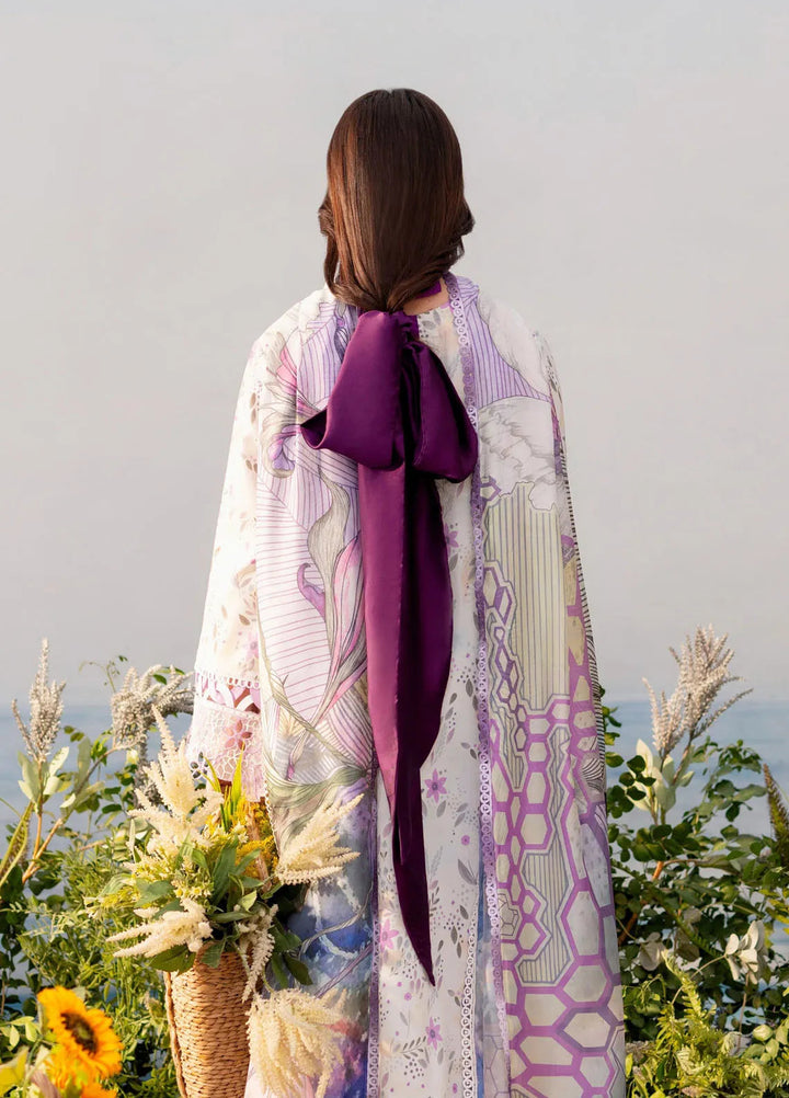 Shezlin by Aabyaan Embroidered Lawn Suits Unstitched 3 Piece ABY25SCR AR-13 Nergis - Ramadan Collection