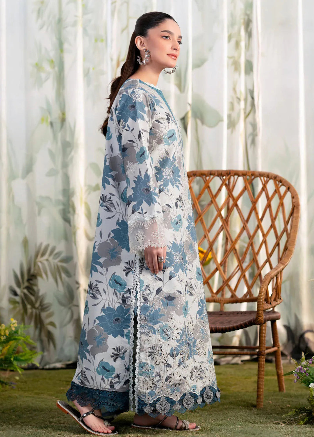 Shezlin by Aabyaan Embroidered Lawn Suits Unstitched 3 Piece ABY25SCR AR-14 Arzu - Ramadan Collection