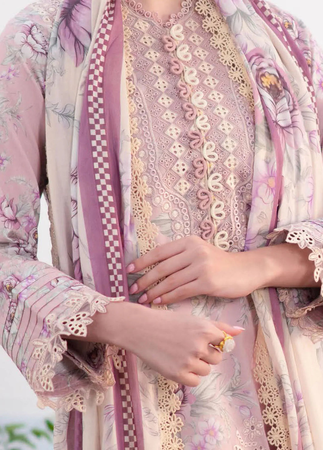 Shezlin by Aabyaan Embroidered Lawn Suits Unstitched 3 Piece ABY25SCR AR-15 Seher - Ramadan Collection