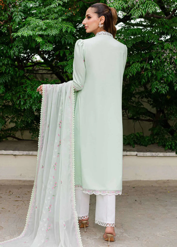 Shiree By Sable Vogue Embroidered Lawn Suit Unstitched 3 Piece SV24S D-01 Mint Garden - Summer Collection