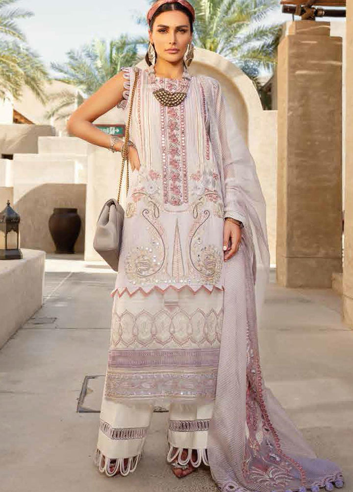 Shiza Hassan Embroidered Lawn Suits Unstitched 3 Piece SH21LL 01-B AARA - Luxury Collection