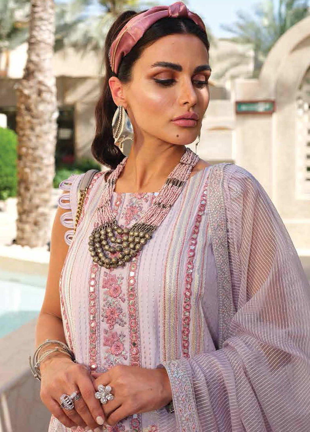 Shiza Hassan Embroidered Lawn Suits Unstitched 3 Piece SH21LL 01-B AARA - Luxury Collection