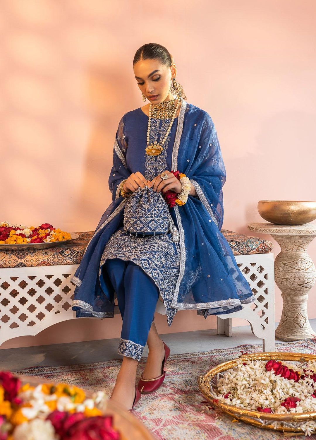 Shurooq Pret  Organza 3 Piece Suit MEHERMA