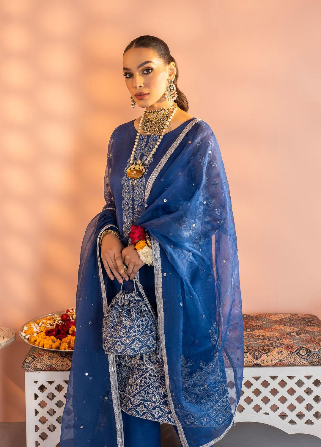 Shurooq Pret  Organza 3 Piece Suit MEHERMA