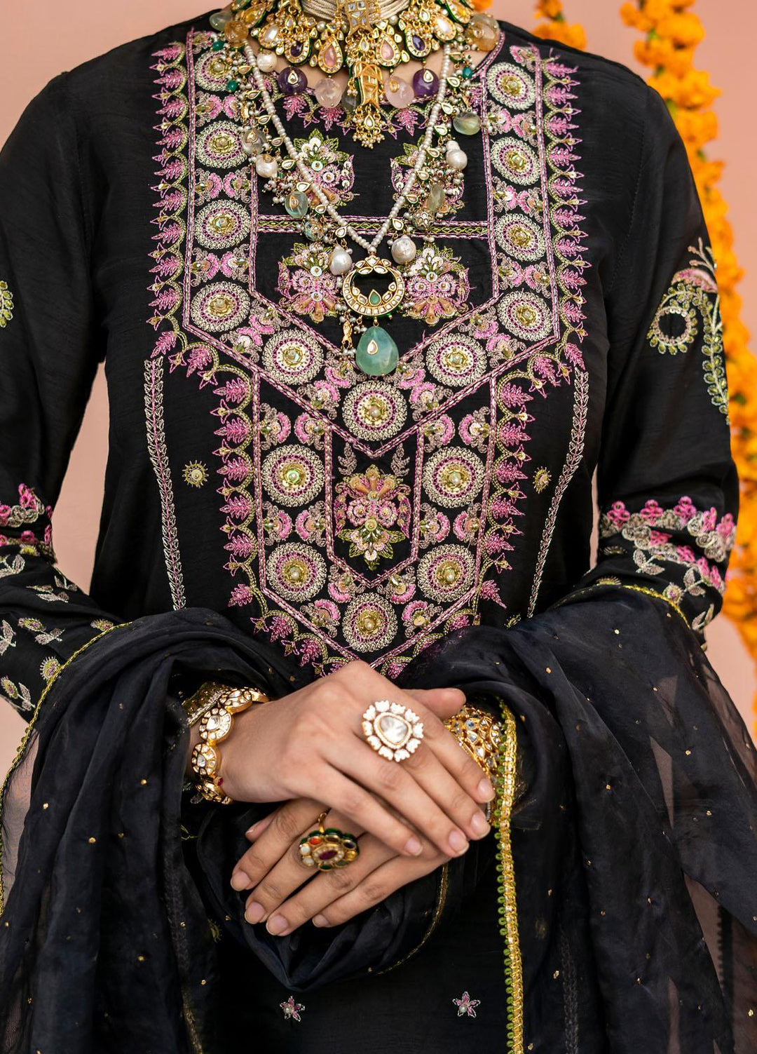 Shurooq Pret  Raw Silk 3 Piece Suit MINA