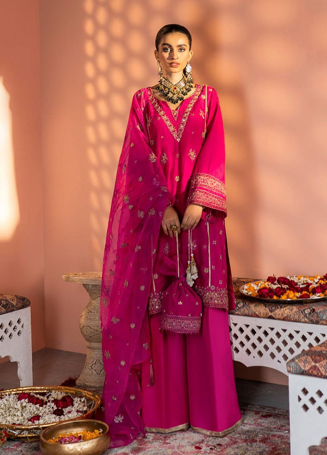 Shurooq Pret  Raw Silk 3 Piece Suit SUKHAN