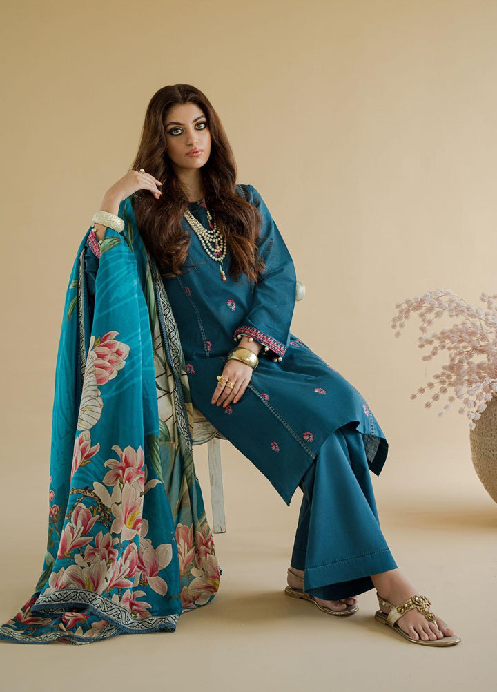 Shurooq Ready to Wear  Cotton 3 Piece Dress C1 D02 Kaavish