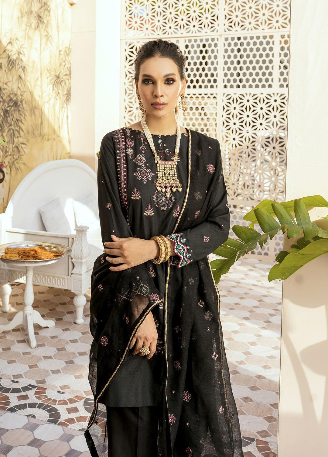 Shurooq Ready to Wear Embroidered Lawn 3 Piece Suit Kajal