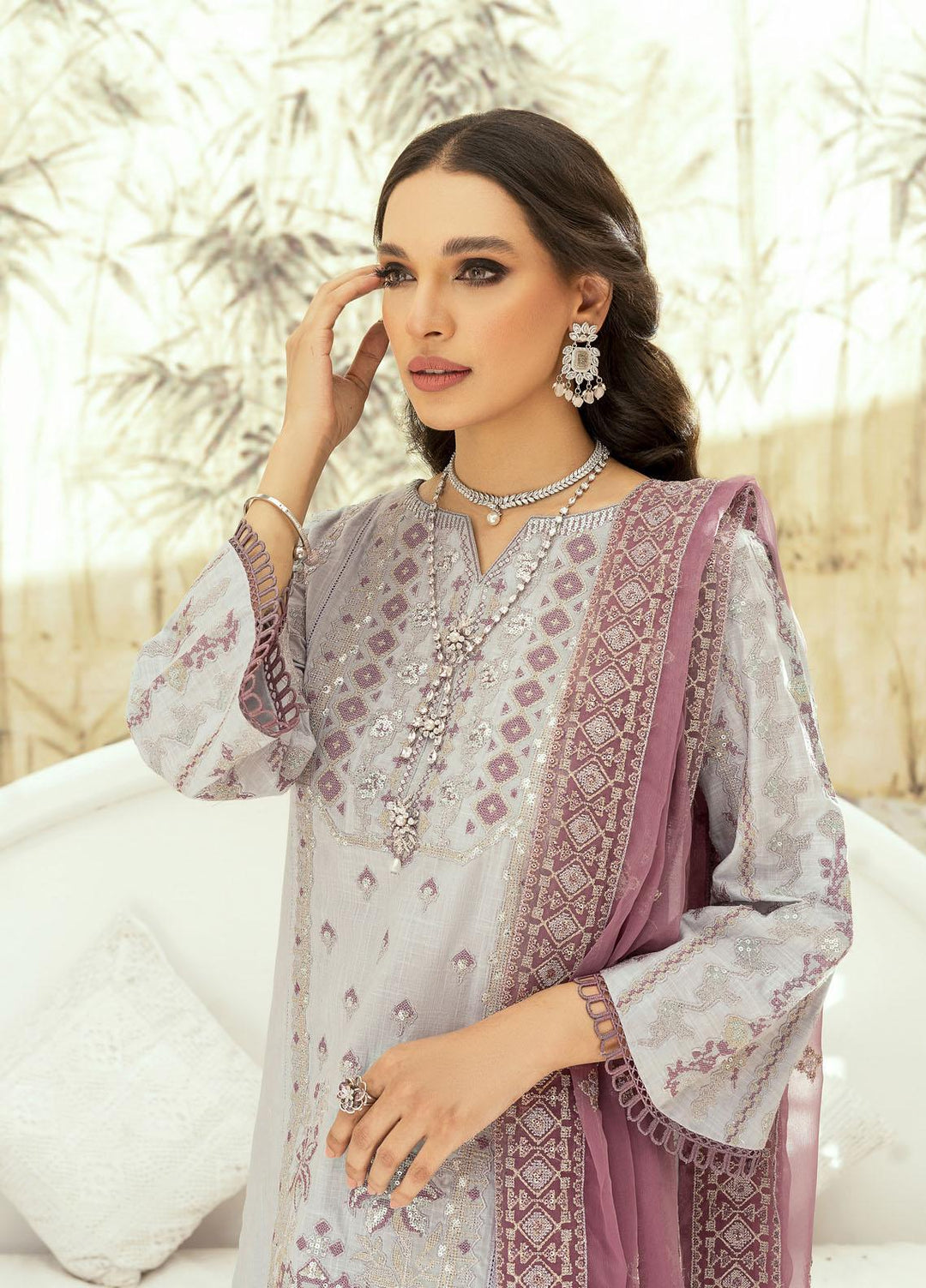 Shurooq Ready to Wear Embroidered Lawn 3 Piece Suit Chand