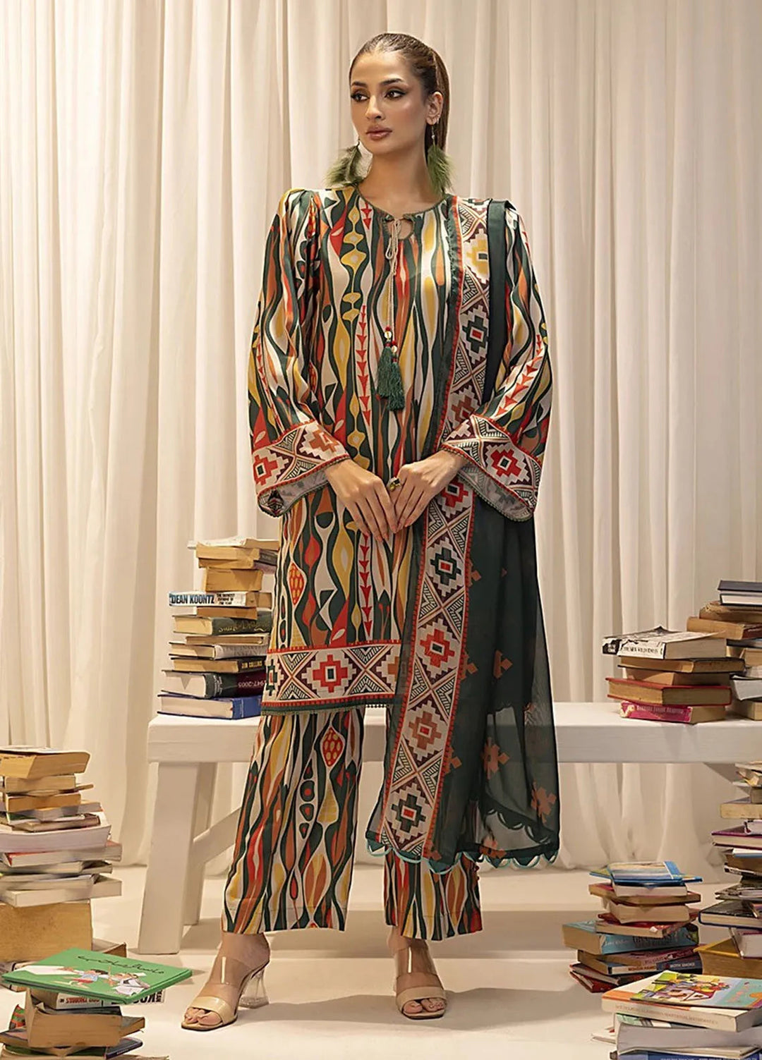 Sibel by Salitex Printed Lawn Suit Unstitched 3 Piece SUN24S SUNW24ASI013UT - Festive Collection