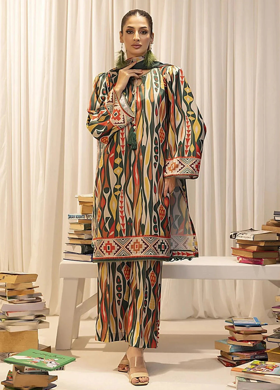 Sibel by Salitex Printed Lawn Suit Unstitched 3 Piece SUN24S SUNW24ASI013UT - Festive Collection