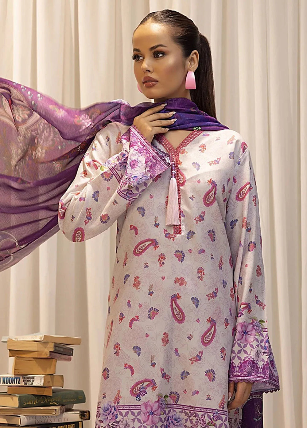 Sibel by Salitex Printed Lawn Suit Unstitched 3 Piece SUN24S SUNW24ASI017UT - Festive Collection