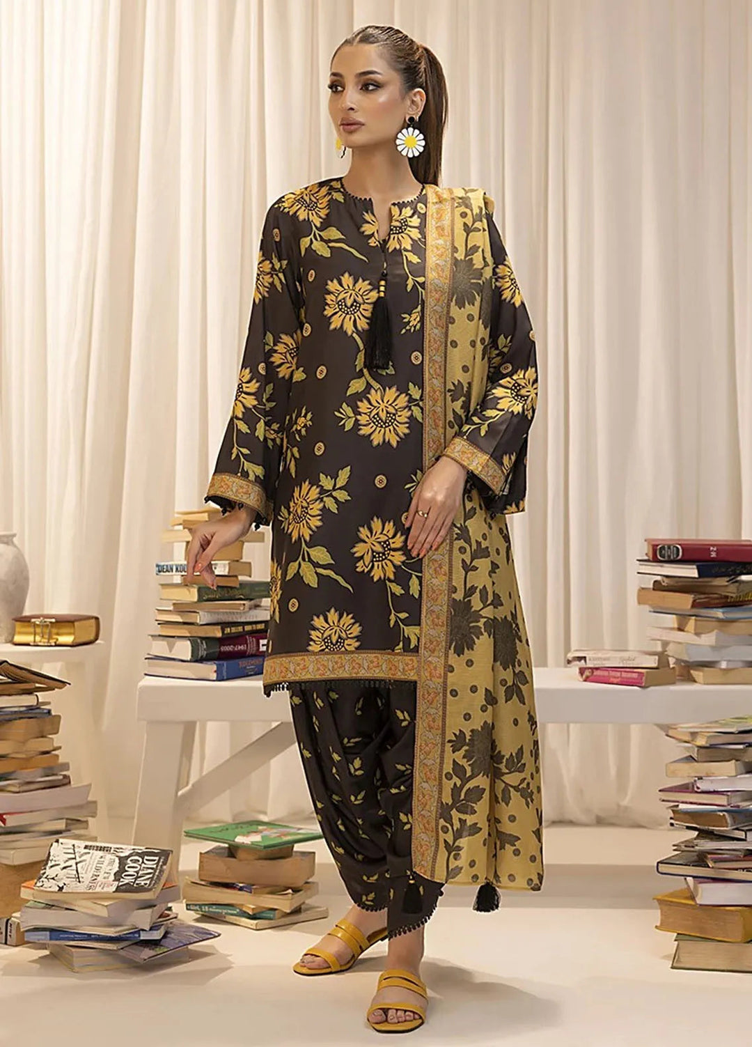 Sibel by Salitex Printed Lawn Suit Unstitched 3 Piece SUN24S SUNW24ASI018UT - Festive Collection