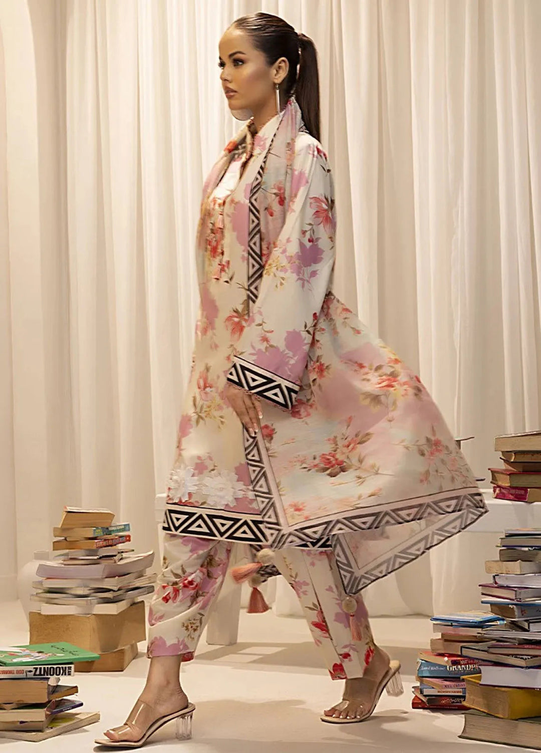 Sibel by Salitex Printed Lawn Suit Unstitched 3 Piece SUN24S SUNW24ASI021UT - Festive Collection