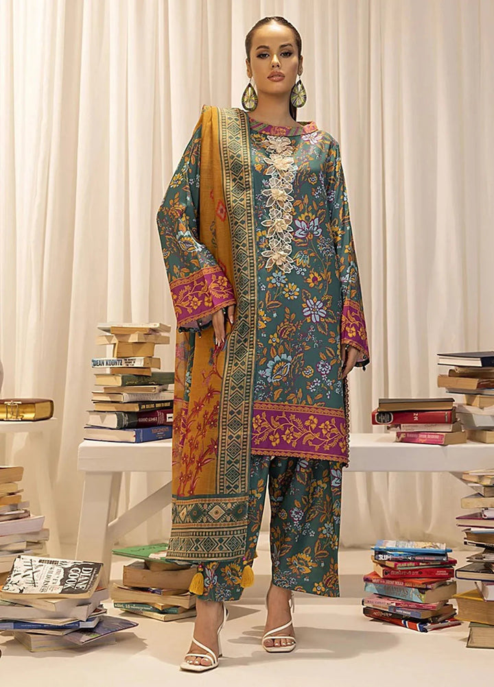Sibel by Salitex Printed Lawn Suit Unstitched 3 Piece SUN24S SUNW24ASI022UT - Festive Collection