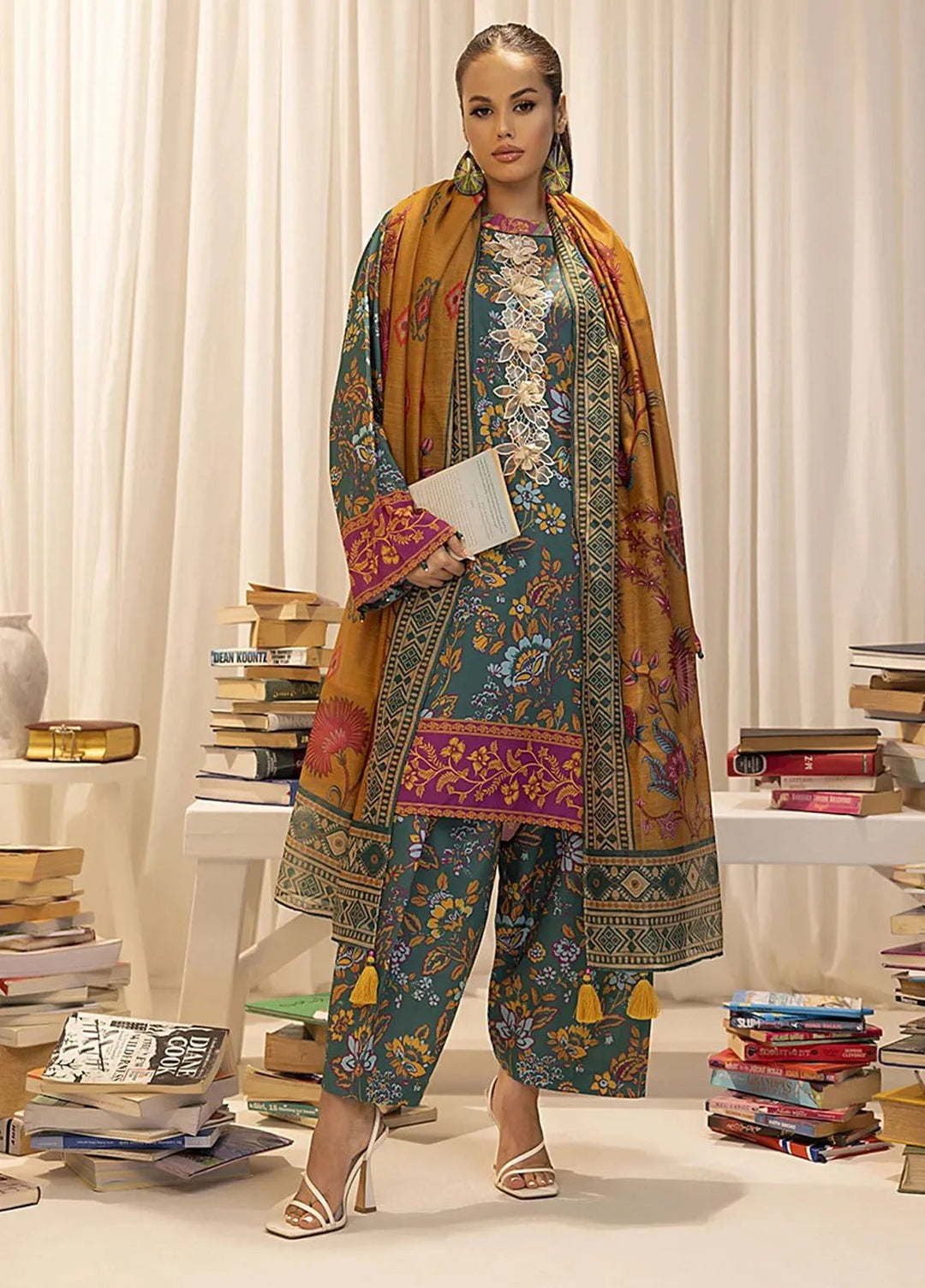 Sibel by Salitex Printed Lawn Suit Unstitched 3 Piece SUN24S SUNW24ASI022UT - Festive Collection