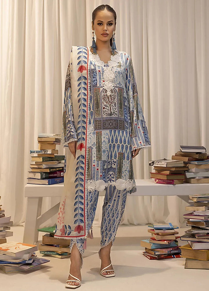 Sibel by Salitex Printed Lawn Suit Unstitched 3 Piece SUN24S SUNW24ASI023UT - Festive Collection
