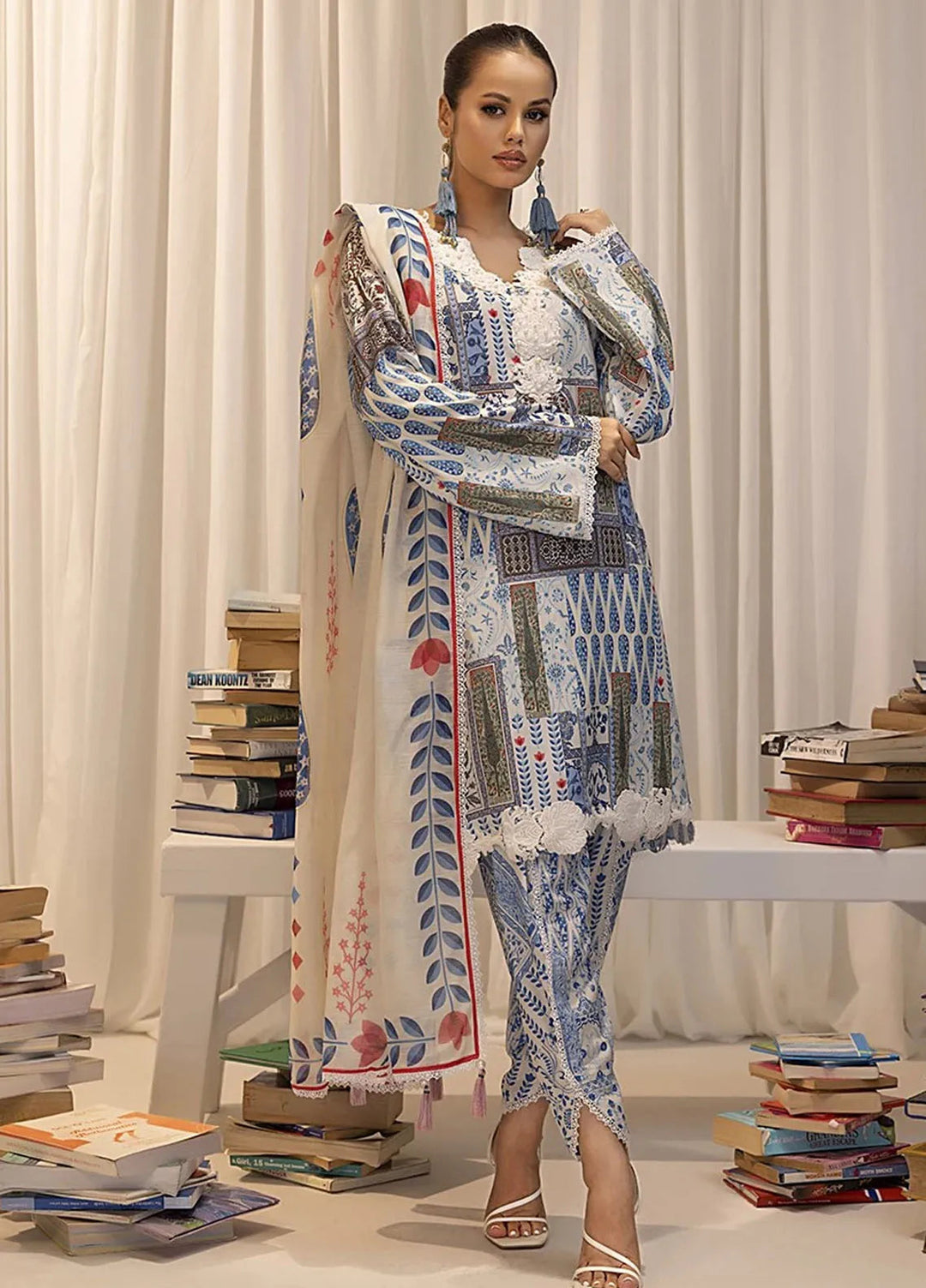 Sibel by Salitex Printed Lawn Suit Unstitched 3 Piece SUN24S SUNW24ASI023UT - Festive Collection