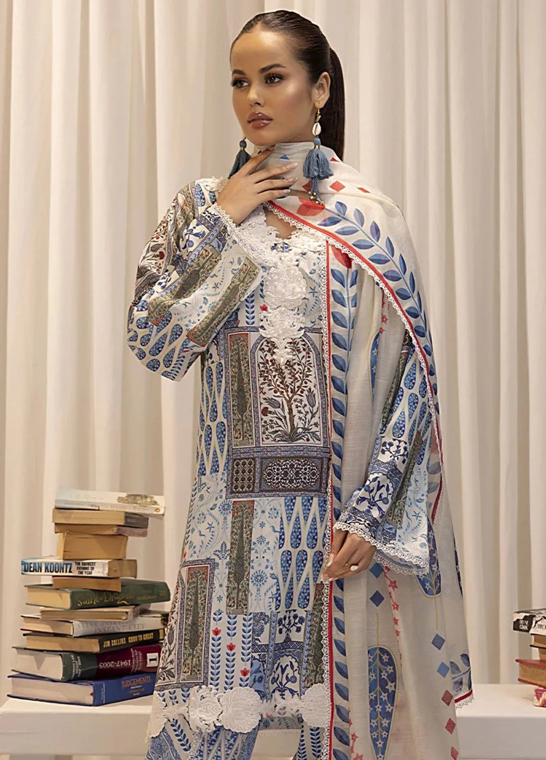 Sibel by Salitex Printed Lawn Suit Unstitched 3 Piece SUN24S SUNW24ASI023UT - Festive Collection