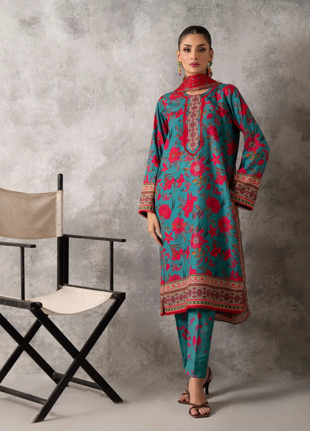 Sibel by Salitex Printed Lawn Suit Unstitched 3 Piece SUNW24ASI030UT - Summer Collection